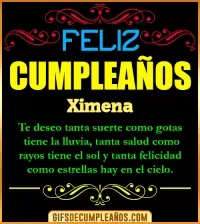 Frases de Cumpleaños Ximena